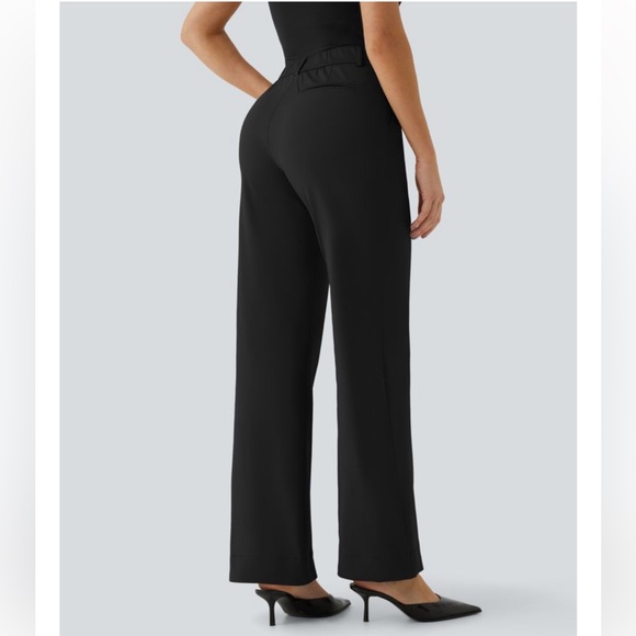 NWT Halara Flex™ Black Mid Rise Pocket Straight Leg Work Pants Womens Large - Picture 4 of 14